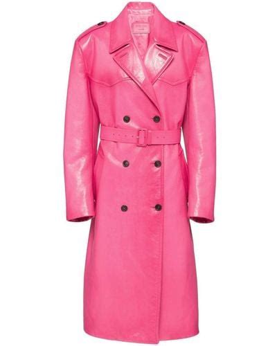 prada pink latex raincoats|Prada trench coats for women.